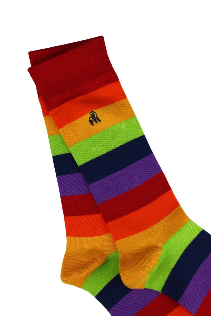 Rainbow bamboo socks by Swole Panda