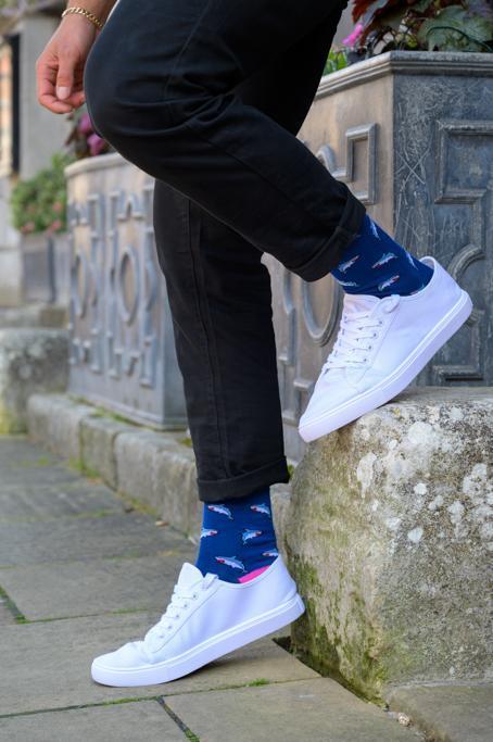 Shark bamboo socks by Swole Panda