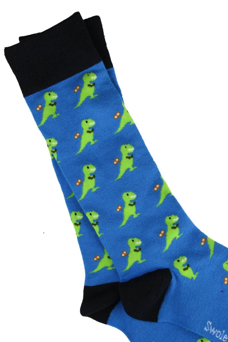 T-Rex bamboo socks by Swole Panda