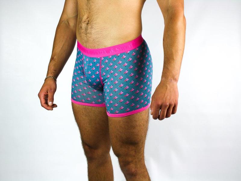Flamingo boxers by Swole Panda